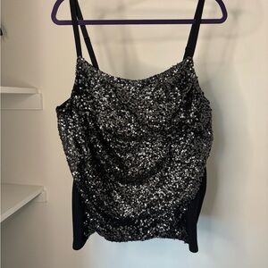 Lane Bryant Black Sequin Camisole
